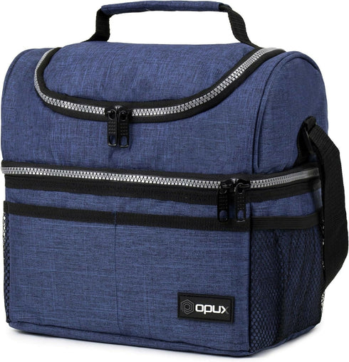 Thermal Insulated Dual Compartment Lunch Bag for Men And Women